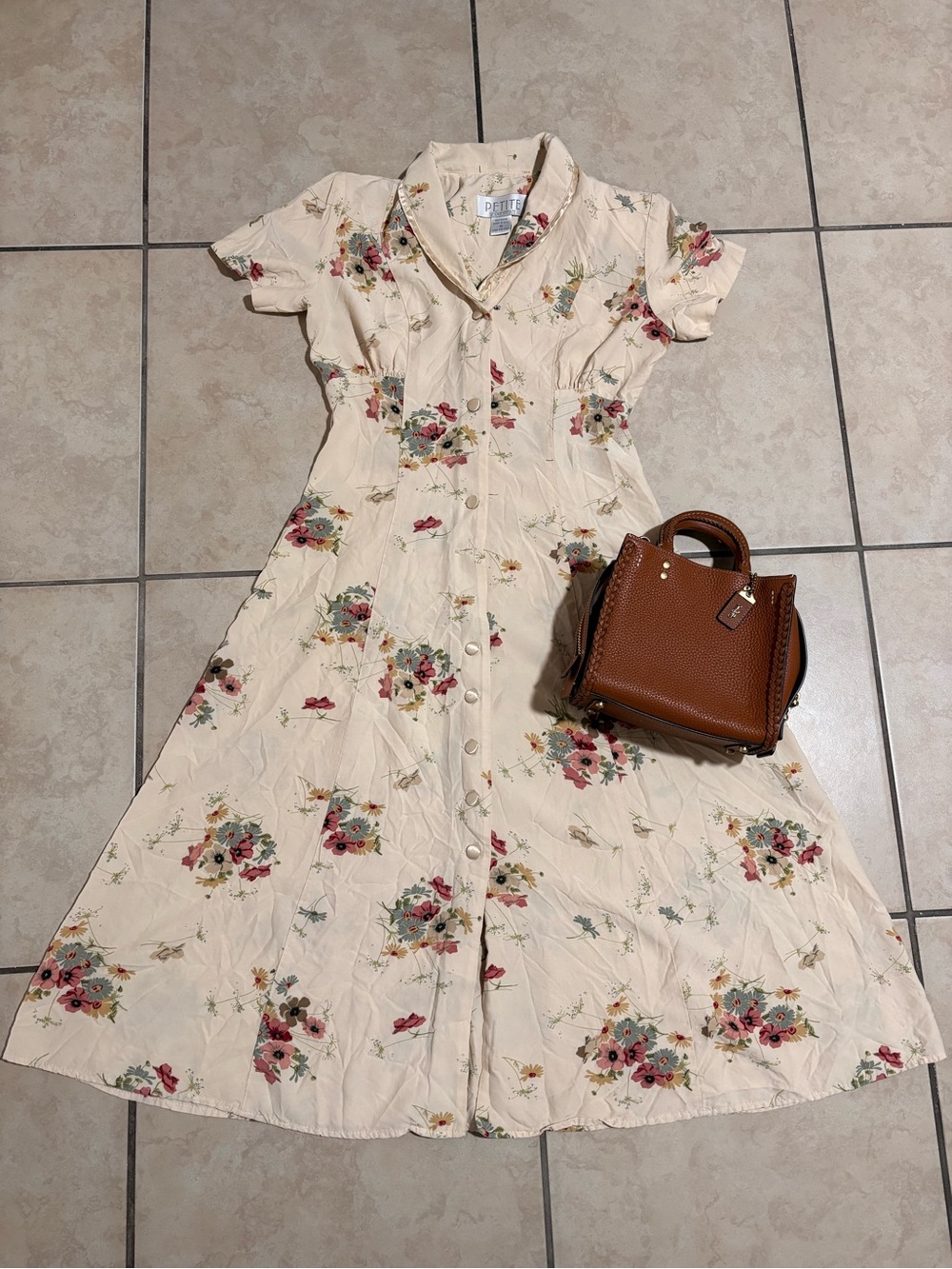 1990s Vintage Cottage Style Dress